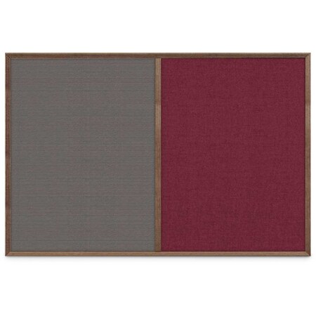 United Visual Products Slim Style Indoor Enclosed Corkboard, 24 UV502SCH-BLACK-CINNABA